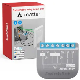 W5502320 Switchbot Smart Relay Switch 2pm Power Metering Dual Light Control Built-i