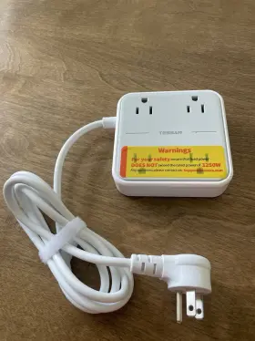 Tb-102 Tessan Smart Outlet 2 Outlets 1250w Overload Protection White