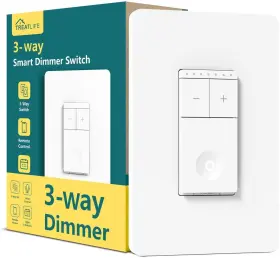 Treatlife Ds02-1p-n1 3 Way Smart Dimmer Switch Compatible With Alexa And G