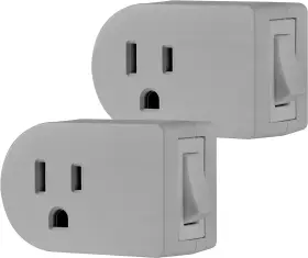 47943 Ultrapro Grounded Power Switch 2 Pack Outlet Extender 3 Grey