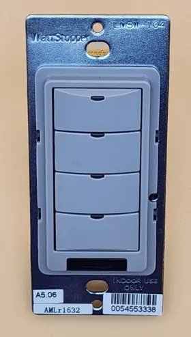 Lmsw-104-gry Watt Stopper Lmsw-104 Legrand Wattstopper 4-button Digital Wall Switch Gray