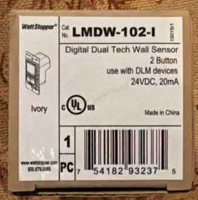 Lmdw-102-i Wattstopper 754182932375 Digital Dual-tech Wall Sensor In Ivory