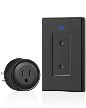 H05rc1106 Wilawels Black Remote Control Outlet Plug Wireless Light Switch On