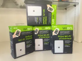 50050 Wion Lot Of 4 Woods Indoor Wi-fi Outlets Smart Plug App Control New