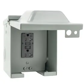 120-008-001 Wokyy Outdoor Outlet Box With 20 Amp Wrtr Gfci Receptacle Electrical Wi