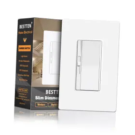 Usp-ds09l Xiamen Tenia Lighting & Electrical Co. Ltd. 0-10v Dimmer Light Switch Super Slim Low White With Screwless Wall Plate