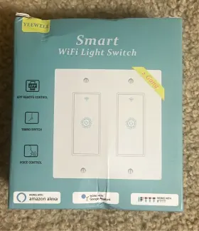 Yw-2g-w Yeewell Smart Wifi Light Switch 2 Gang For Alexa Google Assistant Ifttt