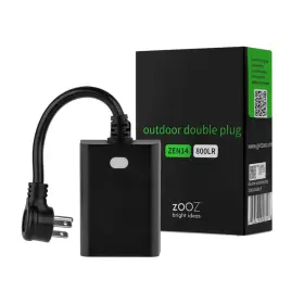 Zen14 Zooz 800 Series Z-wave Long Range Outdoor Double Plug Hub Required