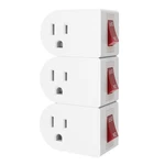 Oviitech 3 Grounded Outlet Wall Tap Adapter With On/off Pack, White. Fixed Price $12.92.