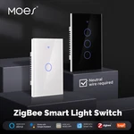 Moes Zigbee Mesh Smart Light Switch Work As Relay Require Neutral Wire Alexa App. Fixed Price $16.99.