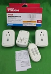 Hyper Tough Indoor 3 Pack 1-OUTLET Wireless Remote Control White New (E2). Fixed Price $20.00.
