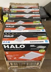 (6) Halo Hlb 6" Square 3000K Color Temperature New Construction/remodel Canless. Fixed Price $99.95.