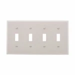 Eaton Wiring Devices 5154W-BOX Wallplate 4G Toggle Nylon Std Wh 1EA. Fixed Price $7.13.