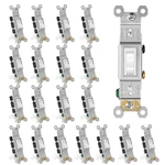 Ecoeler Single Pole Toggle Light SWITCH,15AMP Electrical Wall Switches, 120/2.... Fixed Price $31.67.
