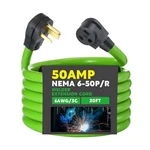 Kanayu 20FT 50AMP 6AWG Welder Extension Cord Compatible With Nema 6-50P To 6-.... Fixed Price $118.82.