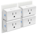 Kasa Smart Plug Mini 15A, Home Wi-fi Outlet Works With 4-PACK, White. Fixed Price $40.79.