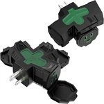 Kasonic Electrical Multi-outlet, 3-WAY Indoor Outdoor Adapter With Green. Fixed Price $19.42.