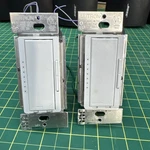 2 Lutron Home Works HWD-6D-WH, 600W Dimmers, White Pair. Fixed Price $24.00.
