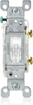 Leviton L1461-2C 15A Led Illuminated Toggle Single Pole Light Switch Clear. Fixed Price $15.42.