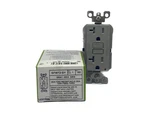 Nib Leviton 20A 125V Gray Smart Lock Pro Self Test Gfci Receptacle GFWT2-GY. Fixed Price $17.99.