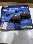 2 Feit Electric Triple Outlet Outdoor Smart Plugs Remote Access 1718603 New. Fixed Price $34.20.