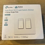 Kasa Smart Dimmer Switch 2-GANG HS220-2, Single Pole, Needs Neutral White. Fixed Price $37.99.