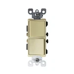Leviton 5634-I Decora Ac Combo Switch, Single Pole, 15A, 120/277V, Ivory. Fixed Price $10.25.