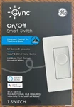 New- Ge Cync On/off Smart Light Switch Wi-fi Alexa Google Tap/touch, White. Fixed Price $20.00.