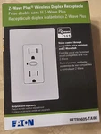 Eaton RFTR9605-TWS Z-wave Plus Wireless Duplex Receptacle White. Fixed Price $17.49.
