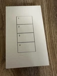 Lutron Palladiom Homeworks Wired Keypad HQWT-U-P4W-WH. Fixed Price $149.99.
