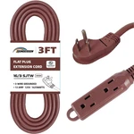 Honderson 3-OUTLETS Flat Plug Indoor Extension Cord 3FT, Brown. Fixed Price $17.60.