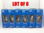 Leviton 1-POLE Light Switch White, Toggle Glows In Dark, 15A 120V 4.2 6/LOT. Fixed Price $19.95.
