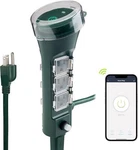 Hbn Outdoor Smart Plug Waterproof Wifi Outlet Timer With 13WT, Green. Fixed Price $42.99.
