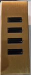 Lutron Homeworks Keypad HWS-4B-G-BB With Brass Metal Cover Plate. Fixed Price $45.00.