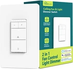 Treatlife Smart Ceiling Fan Control And Dimmer Light Switch, 2.4GHZ White. Fixed Price $57.11.