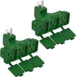 Set 2 Kasonic 3-OUTLET Wall Plug Adapter, Indoor/outdoor Use, Heavy Duty Mu. Fixed Price $16.99.