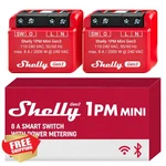 Shelly 1PM Mini GEN3 Wifi Smart Switch Relay, 2 Pack, Channel 8A, Power Meter. Fixed Price $44.99.