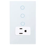 Combination Smart Touch Light Switch And Wifi Power Wall Outlet, Tuya A.... Fixed Price $43.59.