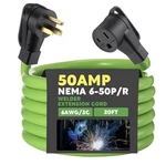 Kanayu Heavy Duty 20FT 50AMP 250VOLT 3-PRONG 6AWG Nema 6-50WELDER Extension Cord. Fixed Price $99.00.