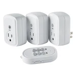 Hyper Tough Indoor 3 Pack 1-OUTLET Wireless Remote Control, White. Fixed Price $29.38.
