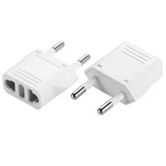 2 Pack European Travel Plug Adapter, Teninyu Us To Wall White. Fixed Price $6.72.