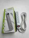 Digital Energy 6-OUTLET Surge Protector Power Strip W/ 8-FT Long Extension Cord. Fixed Price $17.52.