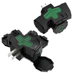 Kasonic Electrical Multi-outlet, 3-WAY Indoor Outdoor Adapter With Green. Fixed Price $17.75.