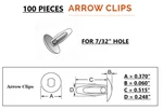 100 Push Fastener Nylon Rivet Arrow Panel Mounting Button Clip For 7/32" Hole. Fixed Price $10.99.