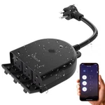 Tessan Outdoor Smart Plug, 3 Outlet, Wifi, Waterproof. Fixed Price $54.82.
