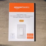 Amazon Basics 3-WAY Wi-fi Smart Wall Switch, Alexa App-controlled, White. Fixed Price $16.99.