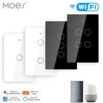 Moes 1/2/3/4 Gang Smart Light Switch Wifi Rf Wall Touch Timer Alexa Google App. Fixed Price $24.29.