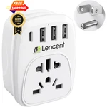 Lencent World To Plug Adapter With 3 Usb & 1 Pd Type-c Quick Fast White. Fixed Price $28.98.