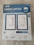 Feit Electric Dimmer Switch Single Or 3 Way Two Pack. Fixed Price $20.00.