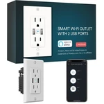 Smart In Wall Outlet, Standard Electrical Outlets With 2 Usb Ports & Plugs,.... Fixed Price $43.72.